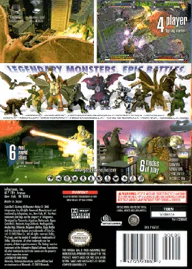 Godzilla - Destroy All Monsters Melee box cover back